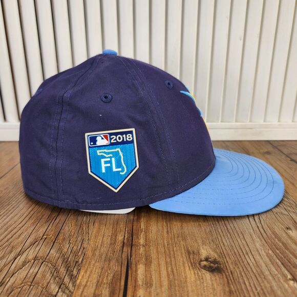 Tampa Bay Rays 2018 Spring Training New Era 59fifty Sz 7 1/8 Hat Cap Navy Blue - Picture 4 of 10